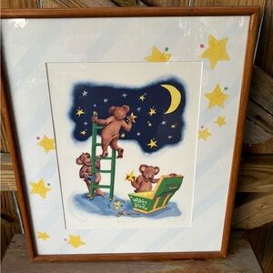 Framed Wishing Stars Limited Edition Numbered Print Pencil Signed Mirabella